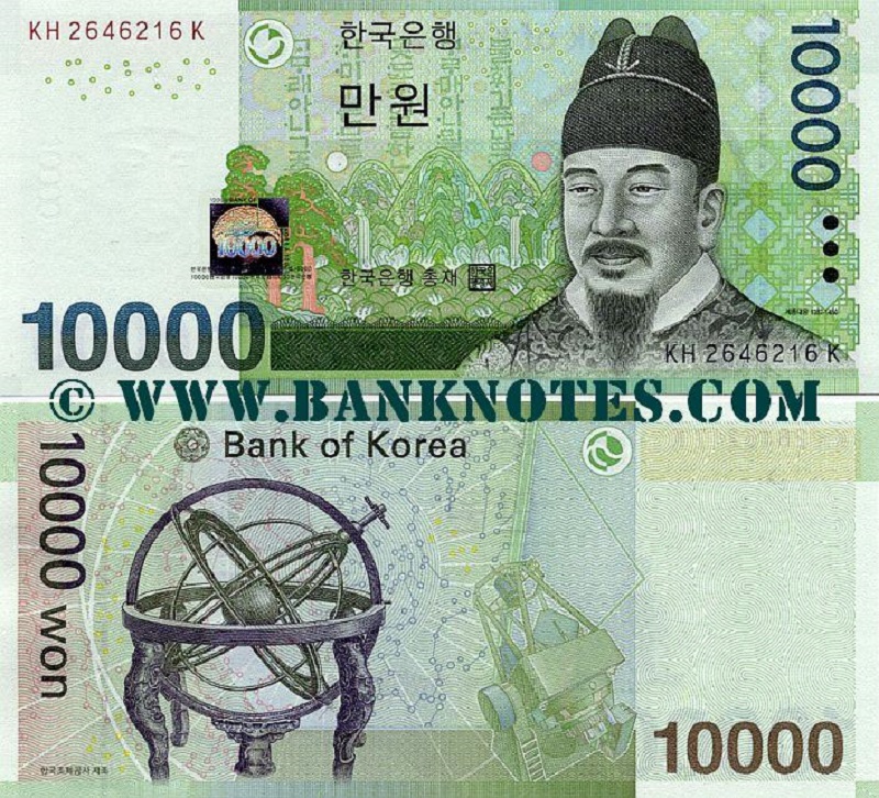 to 10,000 won Han Quoc